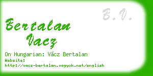 bertalan vacz business card